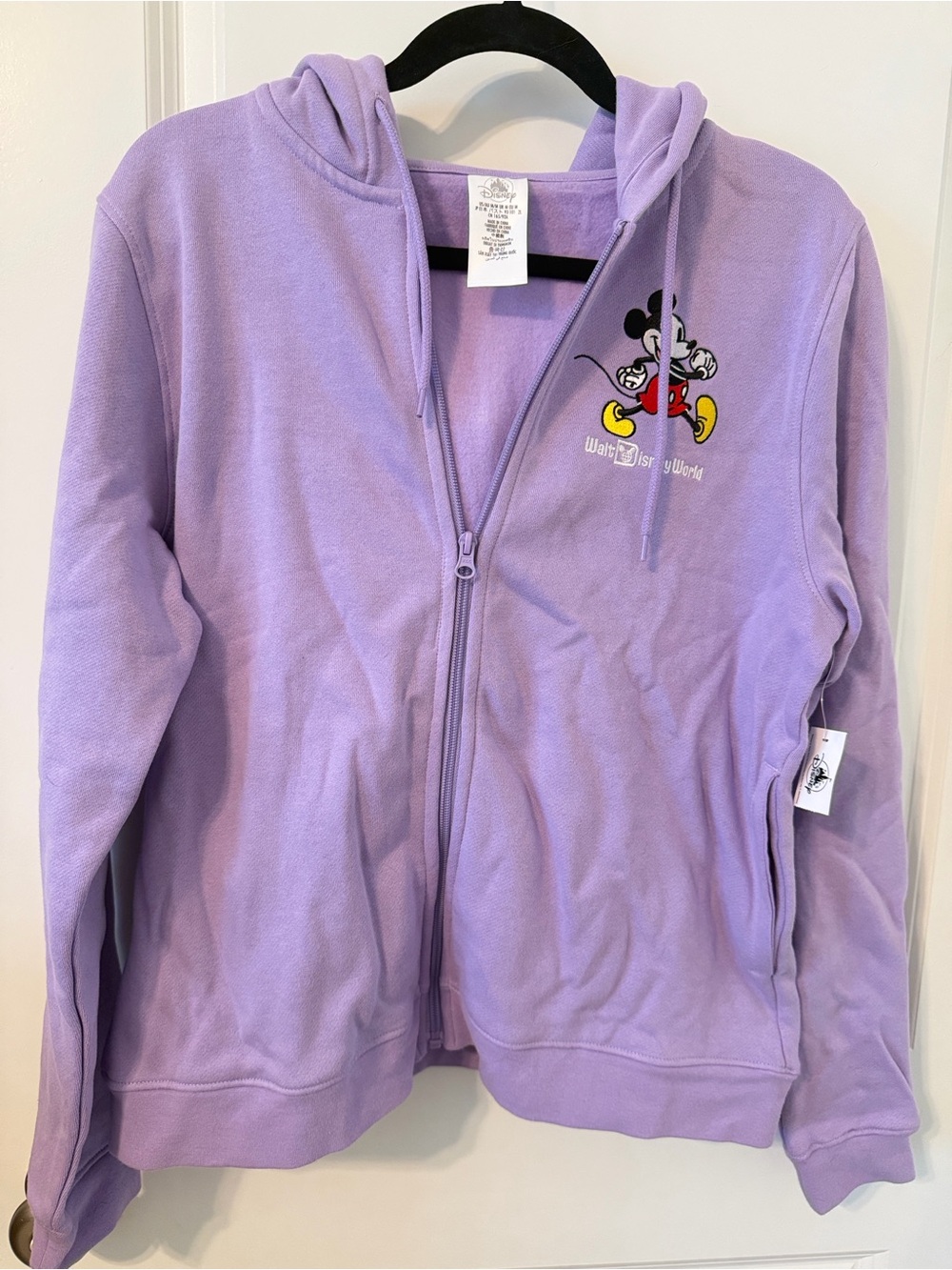 NWT Disney Parks Lavender Mickey Mouse Zip Hoodie & T-Shirt Set Women’s M